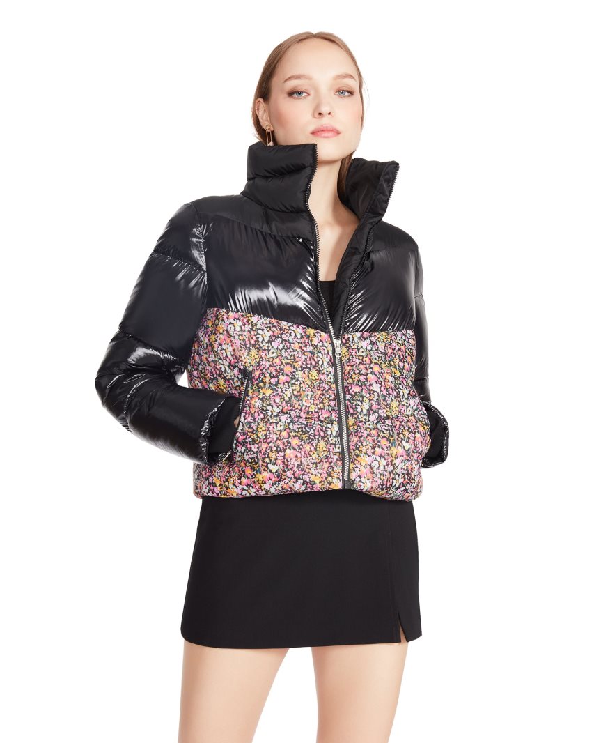 Chaquetas Steve Madden Ariana Floral Mujer Negras Multicolor | ES JD40E6